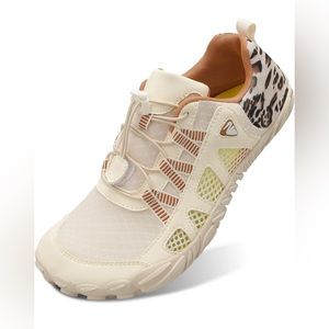 NEW White Cheetah Leopard Hiking Water Shoes Barefoot Aqua Swim Walking  10